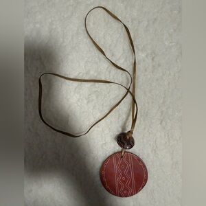 Boho Ceramic Pendant Necklace